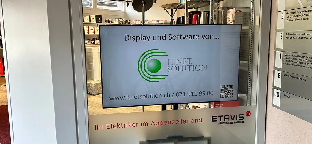 Digital Signage-Lösung für Etavis Fürstenland und Herisau