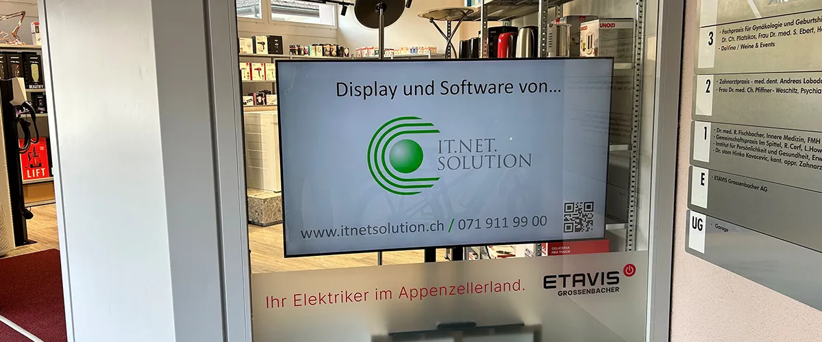 ETAVIS Informationsdisplay Kunden von mysignage